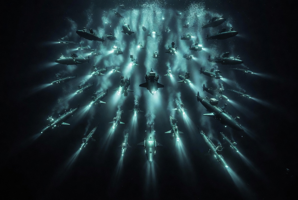 The abyss arsenal: AJX-002, swarm of 200 XXLUUV drones, Blue Whale, Boeing Orca and Yulin underground base