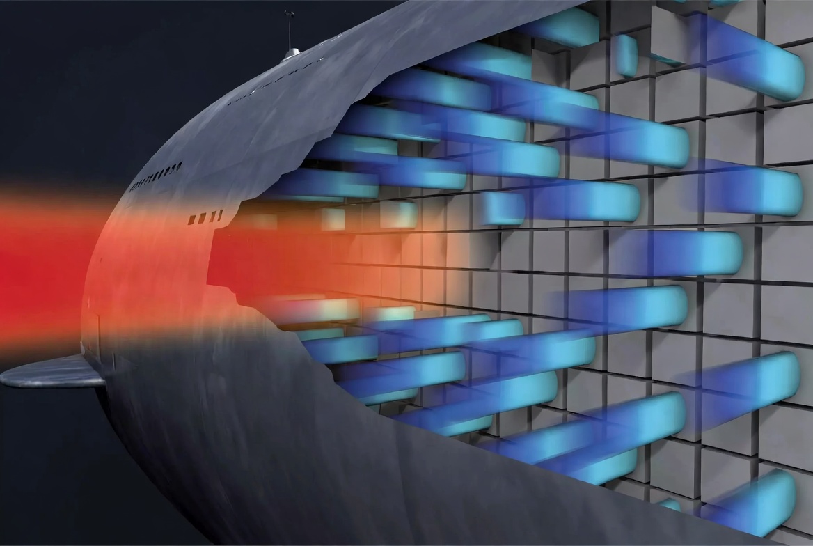 Chinese multilayer steel-PZT acoustic metamaterial — reduces sonar signature by 50%+